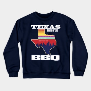 Texas BBQ sauce recipe outline grphic Crewneck Sweatshirt